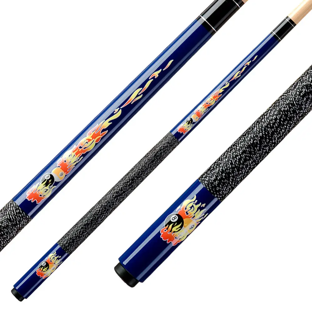 Kinder Pool-Cue Flames blau, 123cm