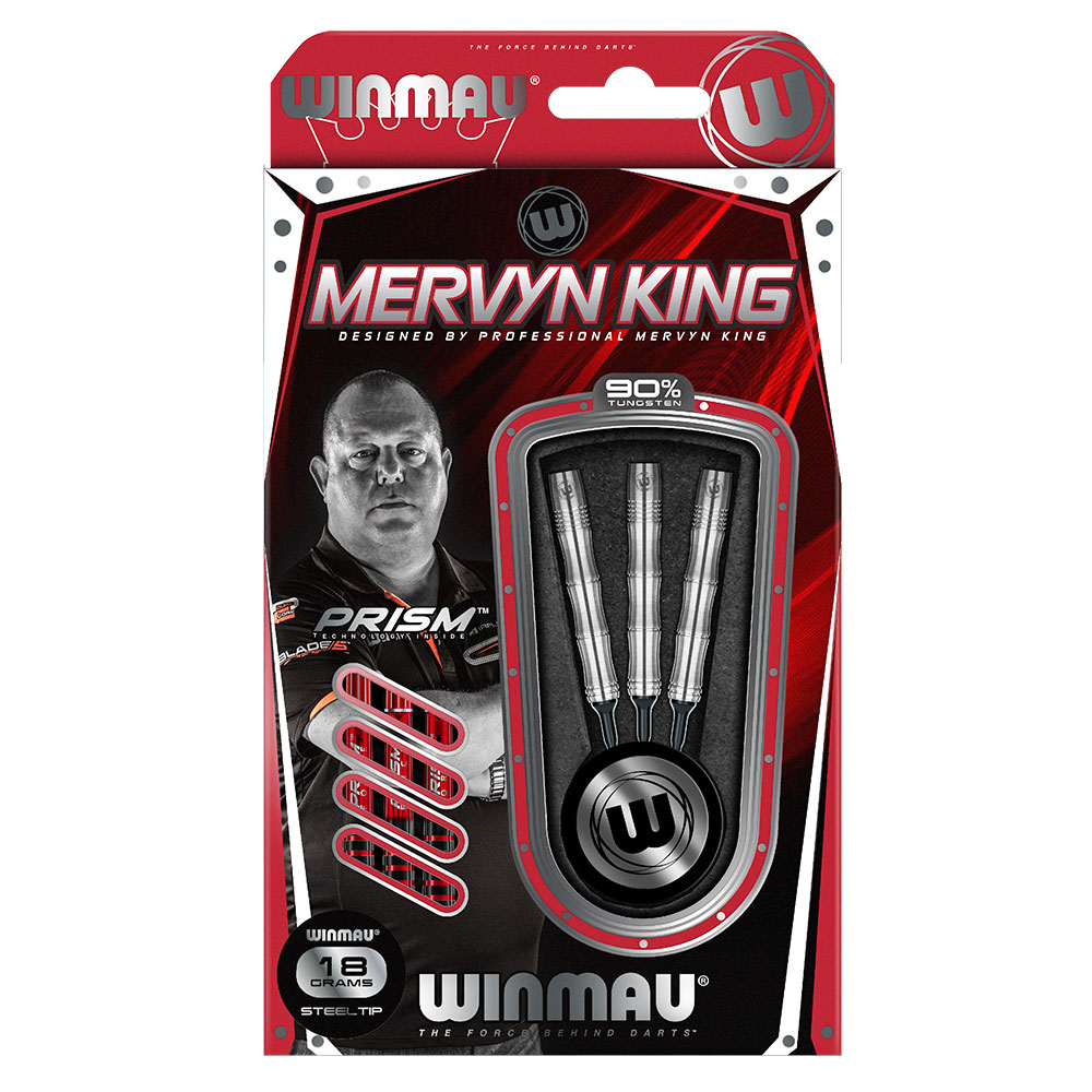 723601ngZlMs5iT2BSnp Softdart Winmau Mervyn King silver colour 2046-18g