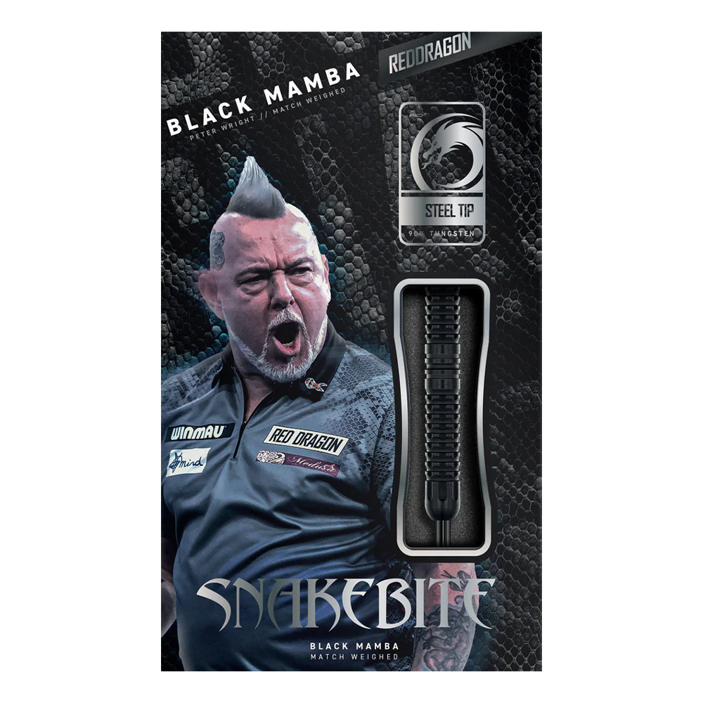 Steeldart Red Dragon Peter Wright Black Mamba, 22g