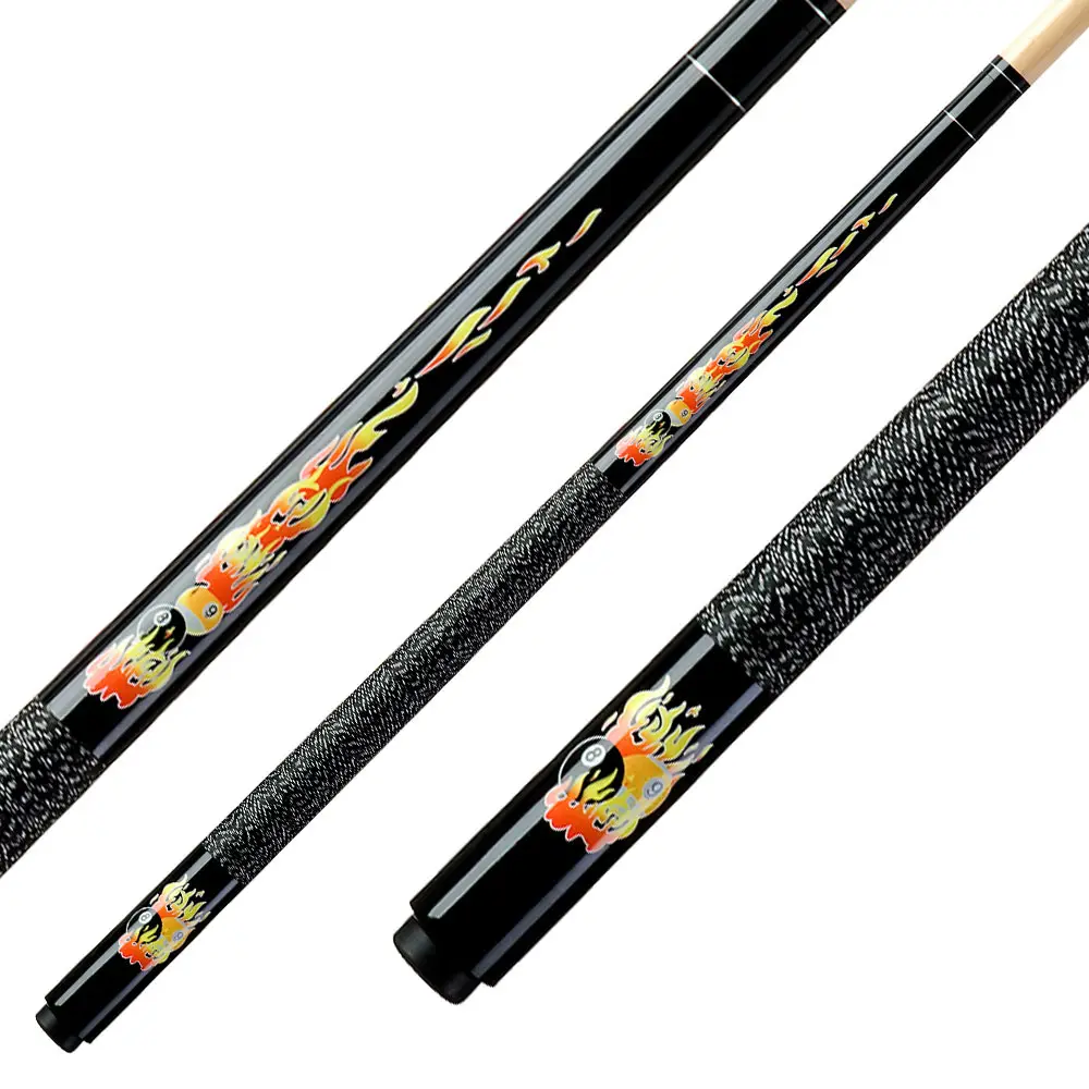 Kinder Pool-Cue Flames schwarz, 123cm